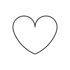 Heart icon. Shape love passion romantic and health theme. Isolated design. Vector illustration