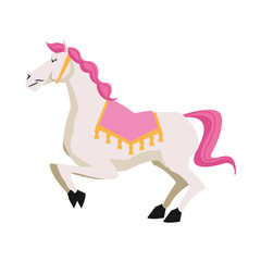 Horse icon. Carnival fair circus entertainment and festival theme. Isolated design. Vector illustration