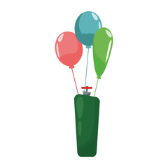 Balloons icon. Carnival fair circus entertainment and festival theme. Isolated design. Vector illustration