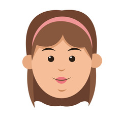 Woman icon. Girl female avatar person and people theme. Isolated design. Vector illustration