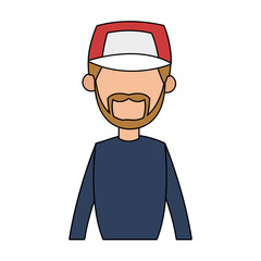 Man icon. Male avatar person people and human theme. Isolated design. Vector illustration