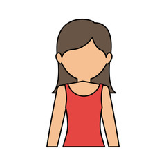 Woman icon. Girl female avatar person people and human theme. Isolated design. Vector illustration