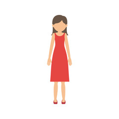 Woman icon. Girl female avatar person people and human theme. Isolated design. Vector illustration