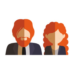 Woman and man icon. Couple relationship family love and romance theme. Isolated design. Vector illustration