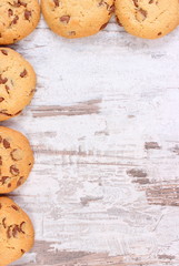 Frame of cookies or biscuit, copy space for text