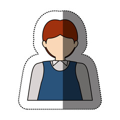Man icon. Male avatar person people and human theme. Isolated design. Vector illustration
