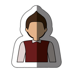 Man icon. Male avatar person people and human theme. Isolated design. Vector illustration
