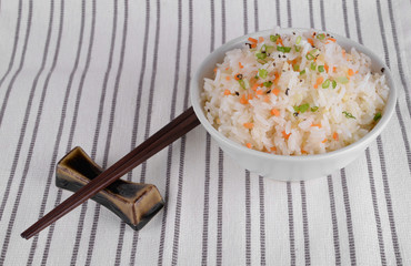 Fried rice with garlic butter