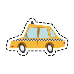 Fototapeta na wymiar Taxi icon. Car transport vehicle and cab theme. Isolated design. Vector illustration
