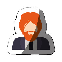 Man icon. Male avatar person people and human theme. Isolated design. Vector illustration