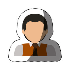 Man icon. Male avatar person people and human theme. Isolated design. Vector illustration