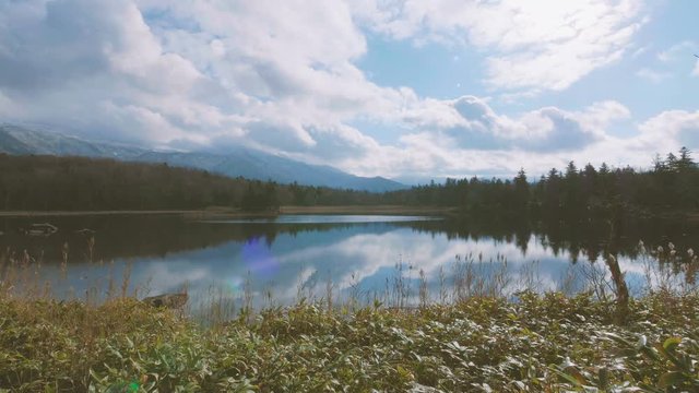 Shiretoko Five Lakes,Shiretoko Goko,in Shiretoko National Park,Hokkaido,Japan,Filmed in 4K