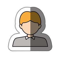 Man icon. Male avatar person people and human theme. Isolated design. Vector illustration