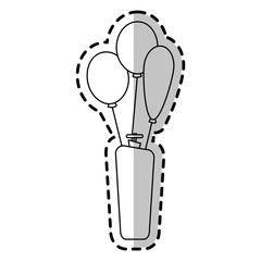 Balloons icon. Carnival fair circus entertainment and festival theme. Isolated design. Vector illustration