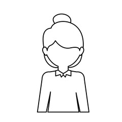 Woman icon. Girl female avatar person people and human theme. Isolated design. Vector illustration