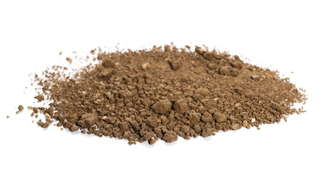 pile soil isolated on white background