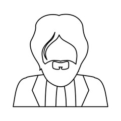 Man icon. Male avatar person people and human theme. Isolated design. Vector illustration