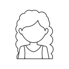 Woman icon. Girl female avatar person people and human theme. Isolated design. Vector illustration