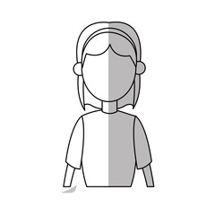 Woman icon. Girl female avatar person and people theme. Isolated design. Vector illustration