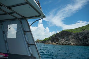 ボートからの海