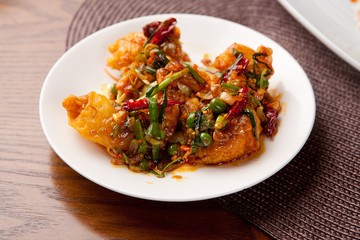  kkanpung saeu, Deep-fried Shrimp in Hot Pepper Sauce, 깐풍새우