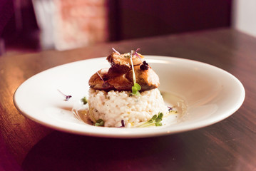 risotto with duck and mushrooms