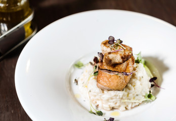 risotto with duck and mushrooms