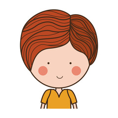 Obraz premium Boy cartoon icon. Kid childhood little and people theme. Isolated design. Vector illustration