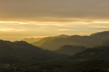 Naklejka premium Landscapes mountain sunrise