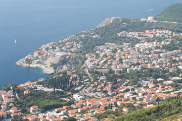 Fototapeta na wymiar Dubrovnik Panorama on the Adriatic coast.