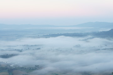 fog in the morning at Khaokho, Phetchabun, Thailand