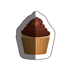 Muffin icon. Cupcake dessert sweet and bakery theme. Isolated design. Vector illustration