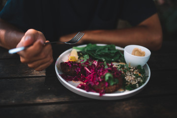 The dish of vegetarian salad, Indonesia, Bali