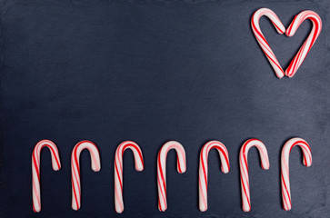 Holiday candy cane composition