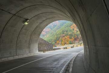 Tunnel near Kawaguchiko lake Japan