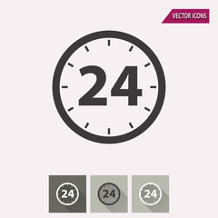 24 hour service - vector icon.