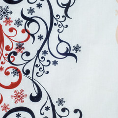 Texture, background, fabric cotton red white black, frosty drawi