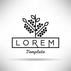 Coffee Bean Minimal Sign Vector Design