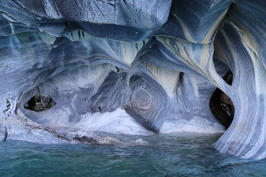 Marble Caves in General Carrera lake, Chile Chico, Patagonia, Chile