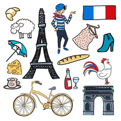 franch symbols set