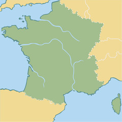 Fototapeta premium map of france