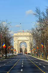 The Arch of Triumph (Arcul de Triumf) from Bucharest Romania