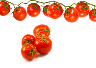 Images of ripe tomatoes closeup.