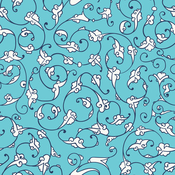 Rumi Iznik Seamless Pattern
