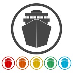 Ship icons set 