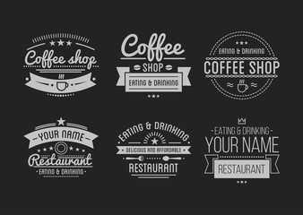 Vintage logo. Coffee shop template. Restaurant label.