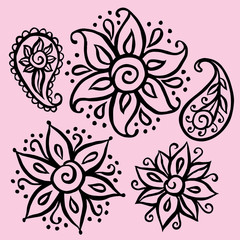 Floral decorative elements