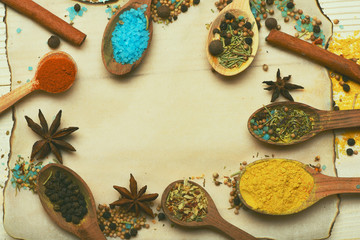 aromatic colorful spices