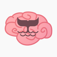 Isolated brain with a whale tail