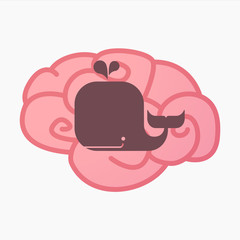 Isolated brain with a whale